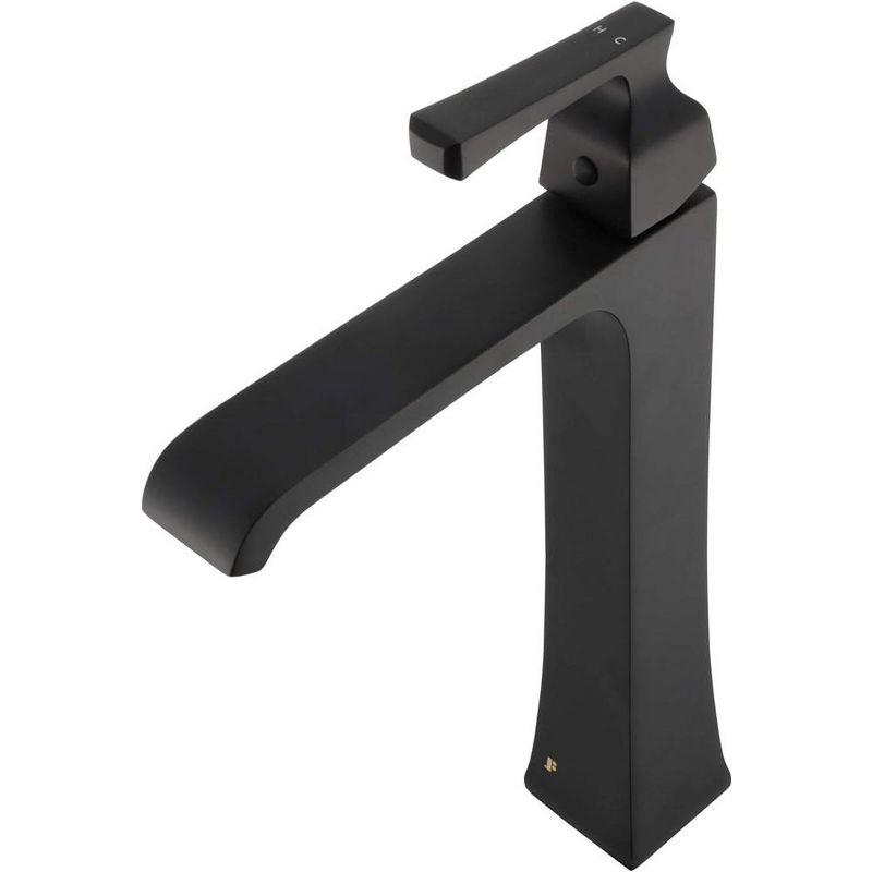 Black Brass Single Handle Vessel Sink Faucet