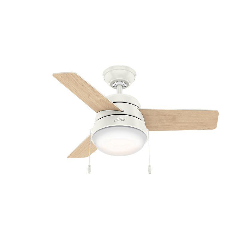 36" White MDF Ceiling Fan with LED Light and Remote