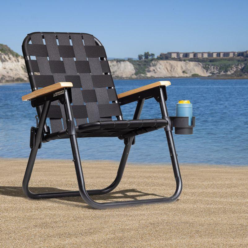 GoSports GoSports Outdoors WOVN Premium Beach & Camping Chair - Folding Backpack Chair for Adults