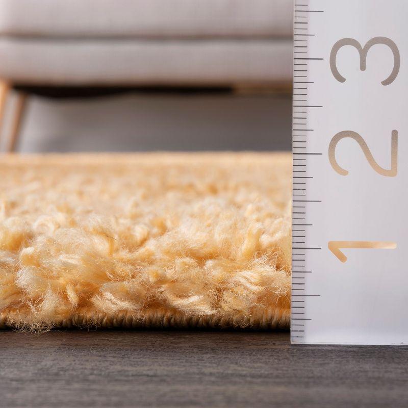 Nuloom Kara Solid 5x8 Shag Indoor Area Rug for Living Room Bedroom Dining Room Nursery, Yellow