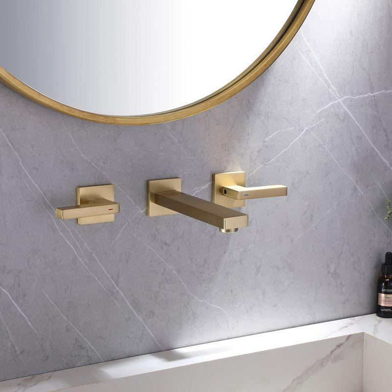 Wall Mounted Optional 2-handle Bathroom Faucet