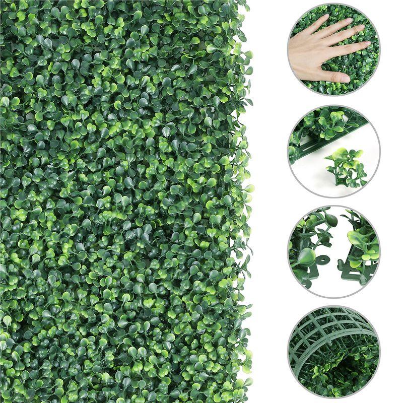 Yaheetech 20" x 20" Artificial Boxwood Hedge Panel Plastic Greenery Indoor & Outdoor