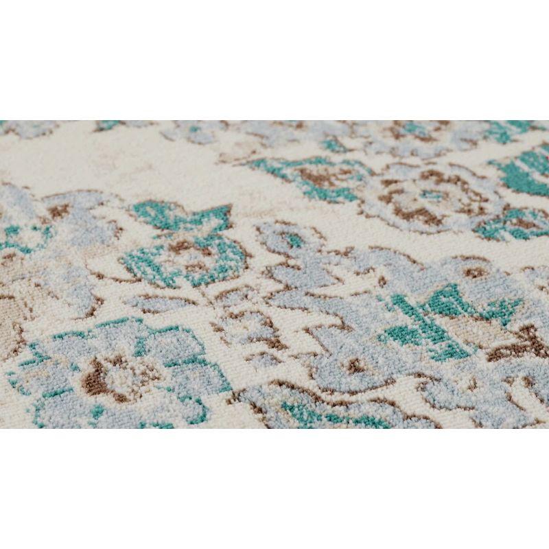 Luxe Weavers Victoria Collection Cream 2x3 Floral Area Rug