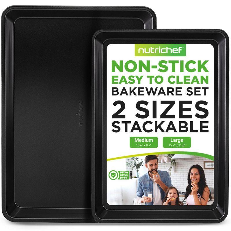 NutriChef NutriChef Non-Stick Steel 2 Piece Baking Sheet Set