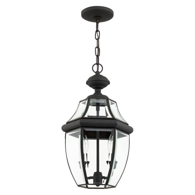Lighting Lumens 2 Light Outdoor Chain Lantern Pendant with Clear Glass Shade