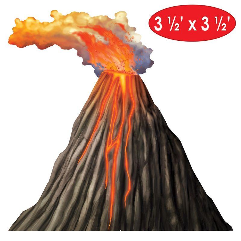 Beistle Luau Volcano Stand-Up, 3.5' x 3.5', (1/Box) Multicolored