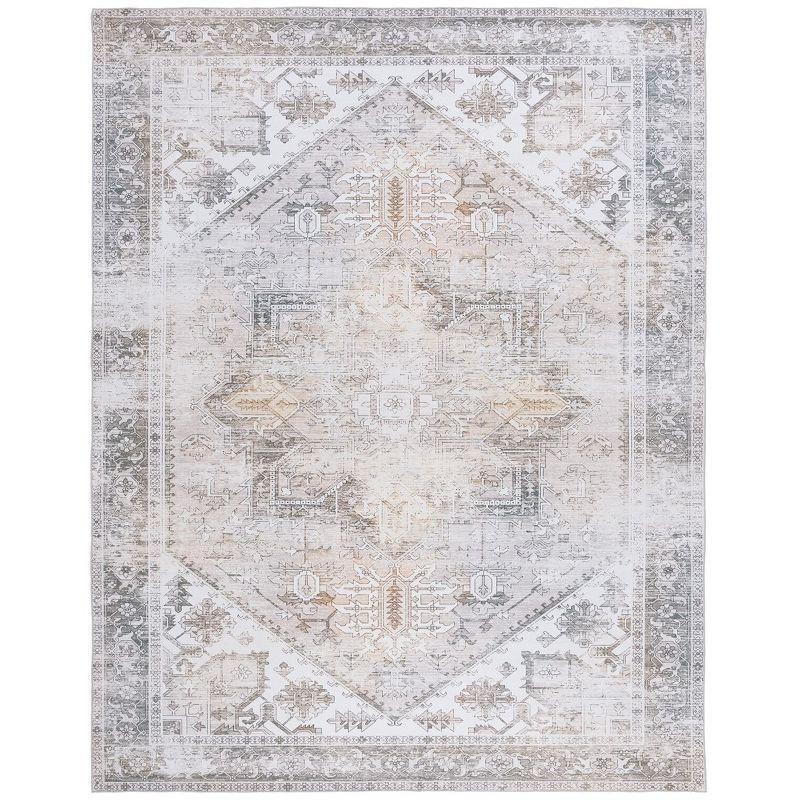 Tucson Vintage Persian TSN102 Power Loomed Machine Washable Skid-Resistant Indoor Area Rug - Beige/Grey - 8'x10' - Safavieh