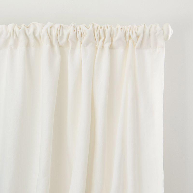 BOKSER HOME 100% French Linen Curtain Set