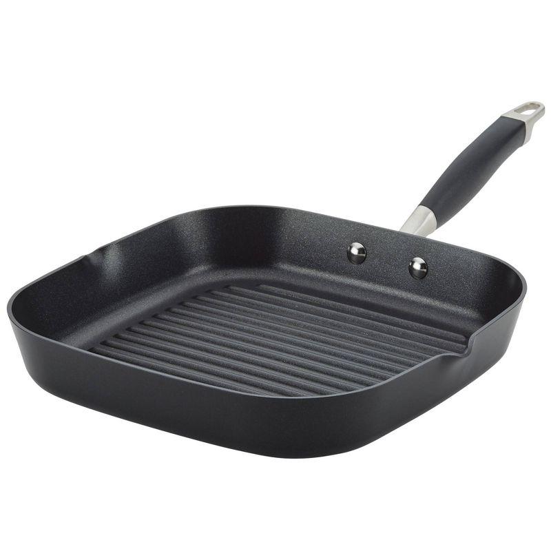 Anolon Anolon Advanced Home Hard Anodized Nonstick Deep Square Grill / Griddle Pan With Pour Spouts,11 Inch