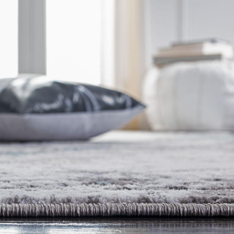 Amelia ALA232 Power Loomed Area Rug - Grey/Turquoise - 4'5"x6'5" - Safavieh.