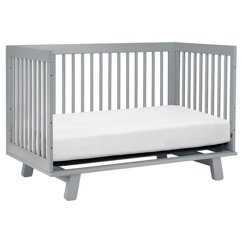 Hudson Modern Grey New Zealand Pine 3-in-1 Convertible Crib