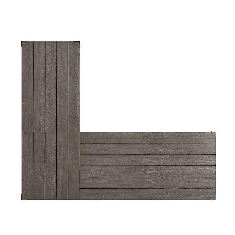 67" Talmar Writing Desk Weathered Finish Gray - Acme Furniture: L-Shaped, Lift-Top Storage, No Assembly Required