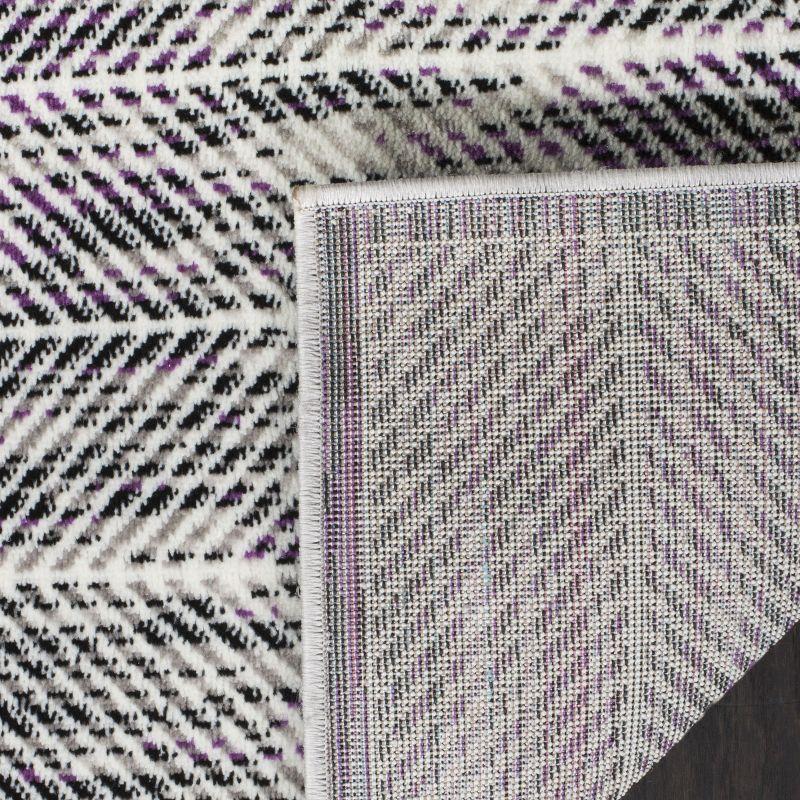 Skyler SKY194 Power Loomed Indoor Area Rug - Grey/Purple - 6'7"x6'7" - Safavieh