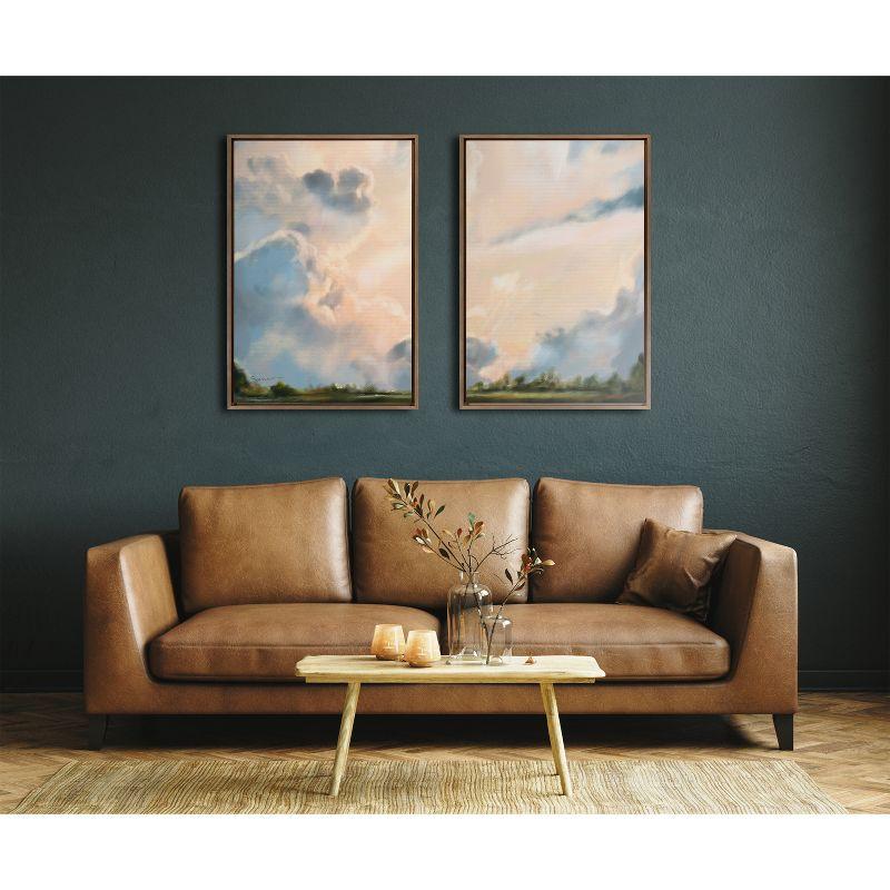 Sylvie Clouds Framed Canvas Set by Mary Sparrow