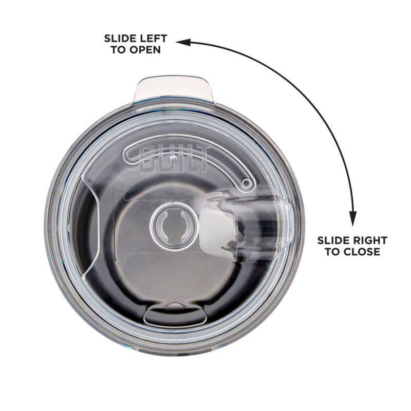 Built 30 Oz Tumbler with Tritan Slide Lid, Stainless Steel Travel Cup, Vacuum-Sealed Insulation, Fits Cup Holders, Hot 8 Hrs, BPA-Free (Sunset Sky)