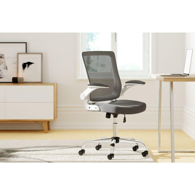 Modern Gray Mesh Ergonomic Office Chair with Adjustable Arms