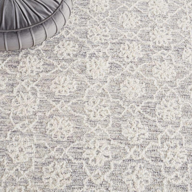 Ebony EBN208 Hand Tufted Area Rug - Grey/Ivory - 4'x6' - Safavieh.