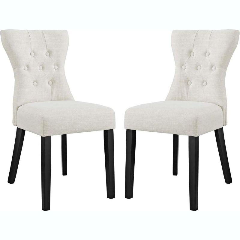 Modway Silhouette Dining Side Chairs Upholstered Fabric
