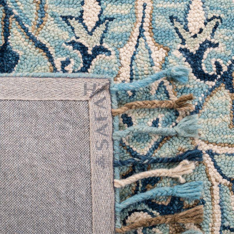 Blossom BLM457 Hand Tufted Runner Rug - Blue/Ivory - 2'3"x6' - Safavieh.