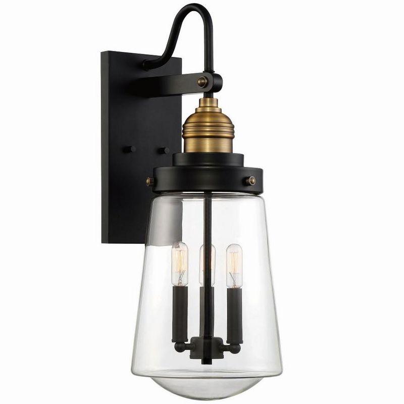 Savoy House Macauley 3 - Light Wall Light in  Vintage Black/Warm Brass