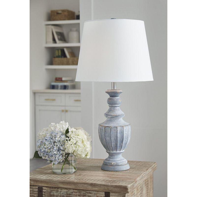 Signature Design by Ashley Cylerick Terracotta Table Lamp, Antique Blue