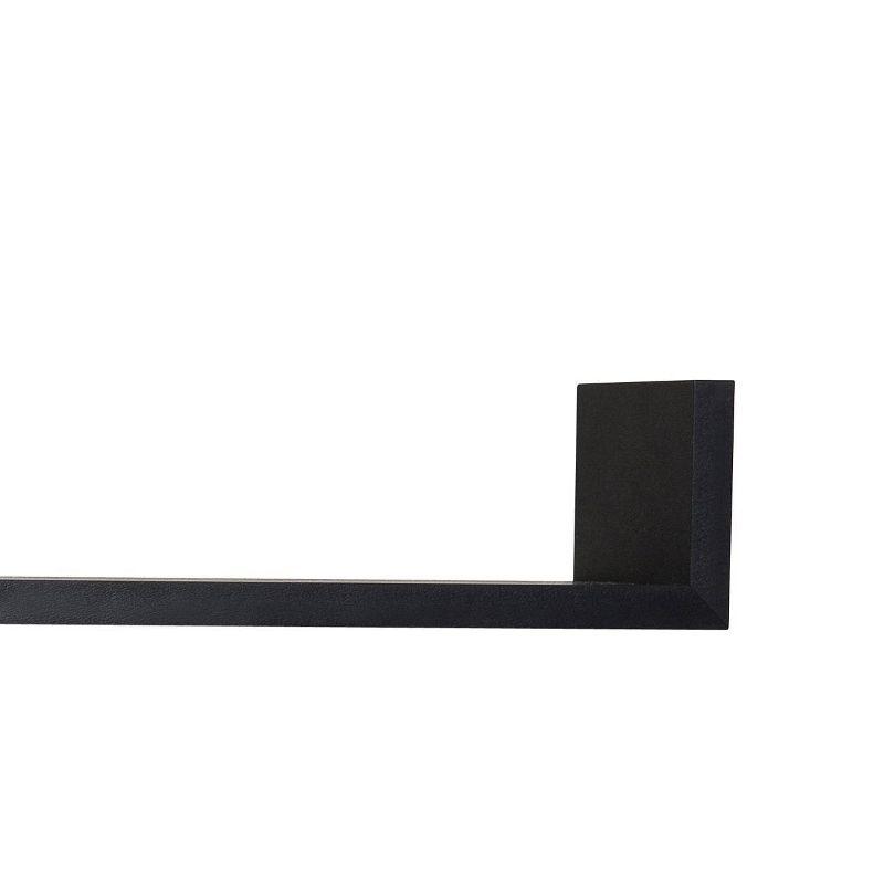3pc Wall Shelving Set Black - Danya B.: Contemporary Floating Display & Storage