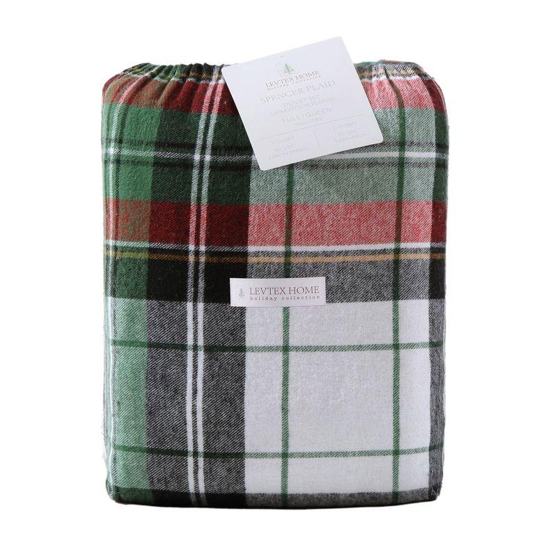 Spencer Plaid Flannel Duvet Cover Set - Levtex Home