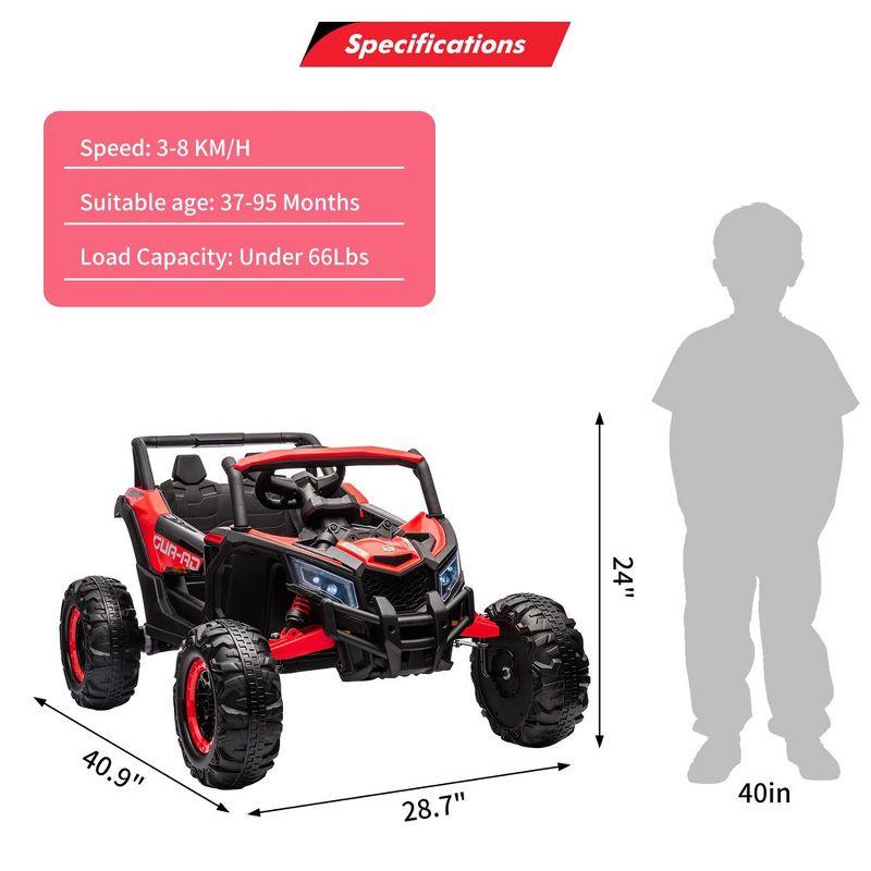 Red 24V Battery Powered Ride-On UTV Car with Remote Control