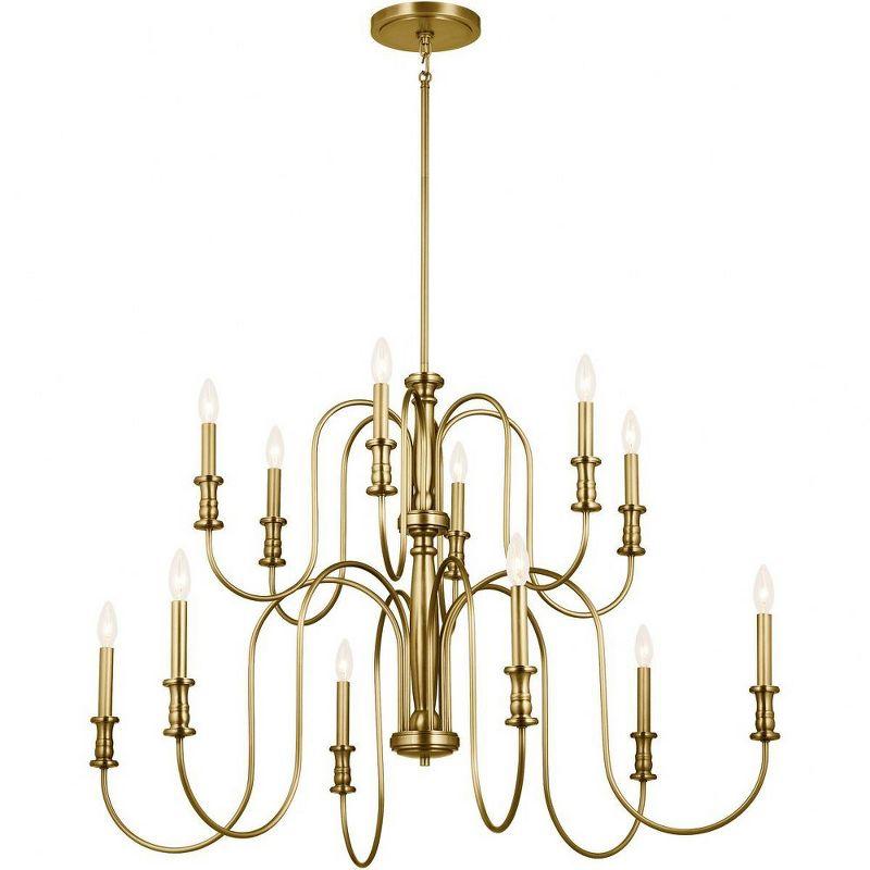 Karthe 42" 12 Light Chandelier Black