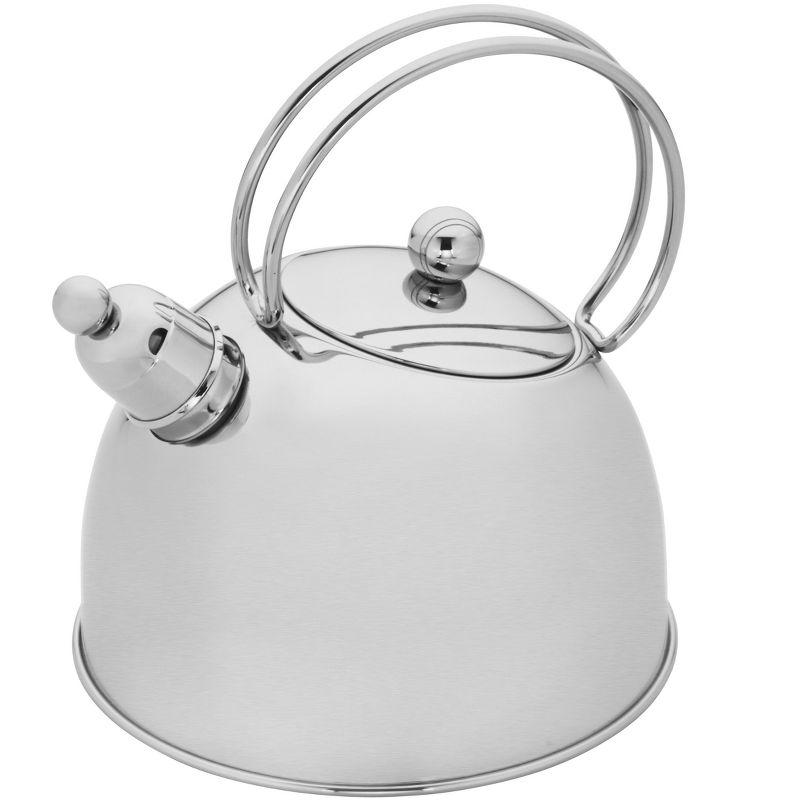 Resto 2.6-qt Silver Stainless Steel Whistling Tea Kettle