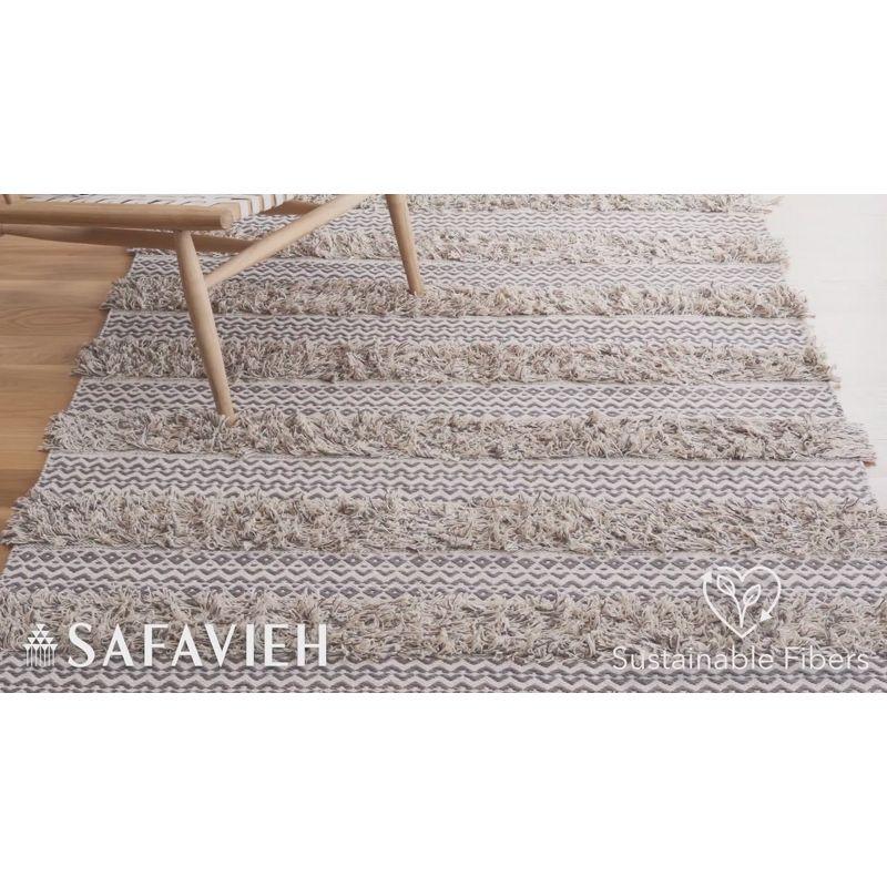 Natura NAT929 Power Loomed Runner Rug - Grey/Ivory - 2'3"x9' - Safavieh.