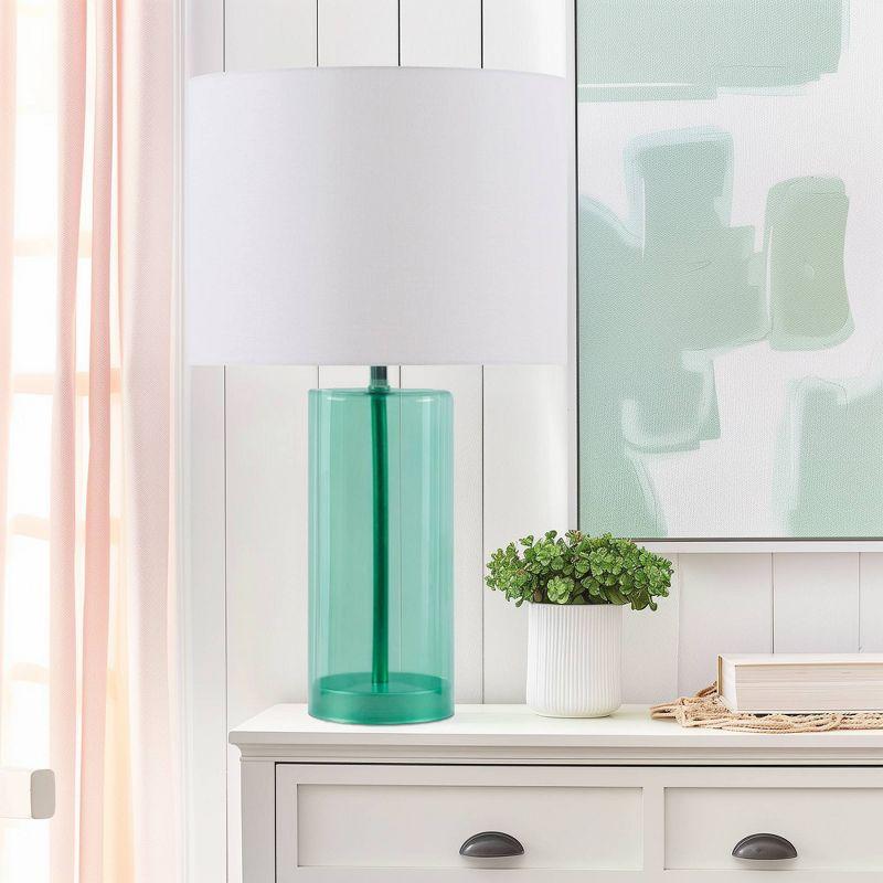 510 Design 12"x20.5" Neonova Glass Vibrant Color Playful (Includes LED Light Bulb) Table Lamp Blue