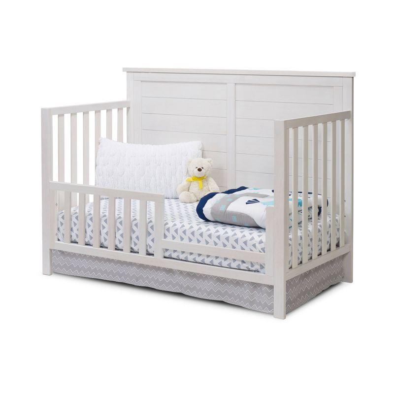 Weathered White Wooden Toddler Bed Rail