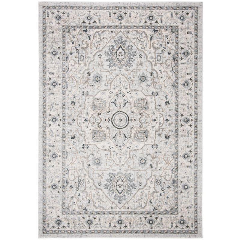 Isabella ISA936 Power Loomed Area Rug - Light Grey/Grey - 8'x10' - Safavieh