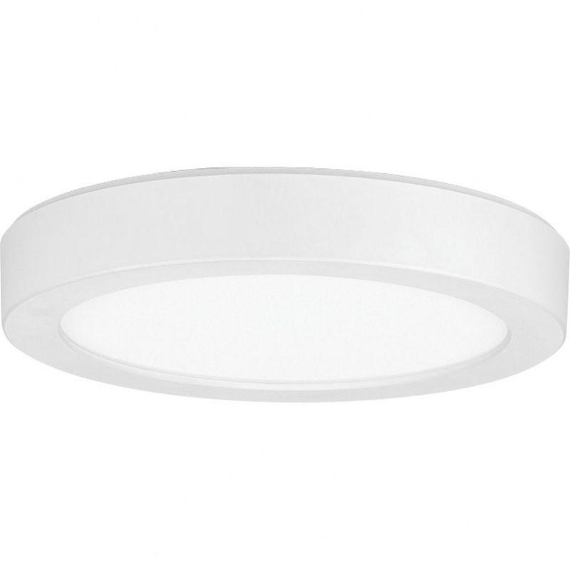 Progress Lighting, Edgelit, 1-Light, Flush Mount, White, Polycarbonate Shade Collection: Edgelit Flush Mount, 1-Light, White, Polycarbonate Shade