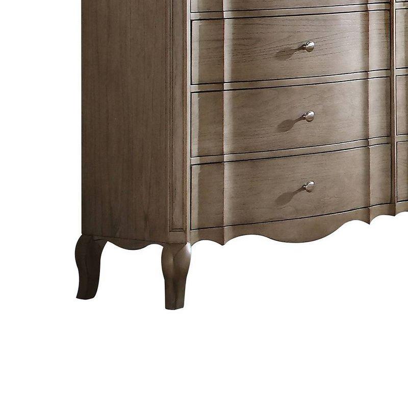 Acme Furniture 64" Chelmsford Dresser Antique Taupe: 8-Drawer Wood Storage for Bedroom, No Assembly Required