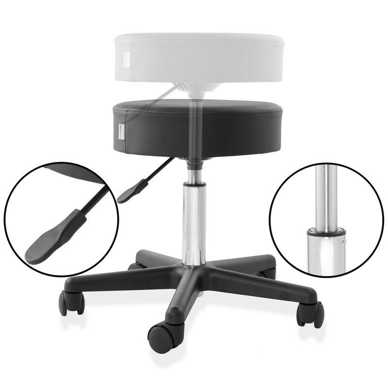 Height Adjustable Rolling Stool