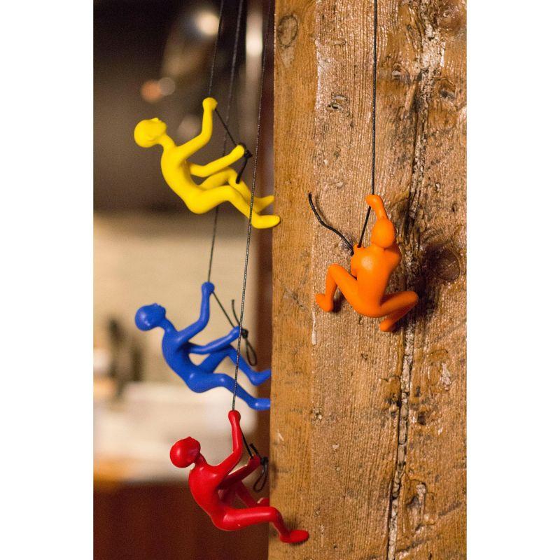 Climbing Man Classic Wall-Art Sculpture | Blue