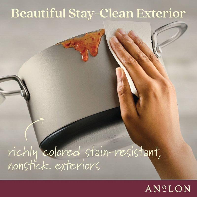 Anolon Achieve Hard Anodized Nonstick Saucepot with Lid, 4 Quarts