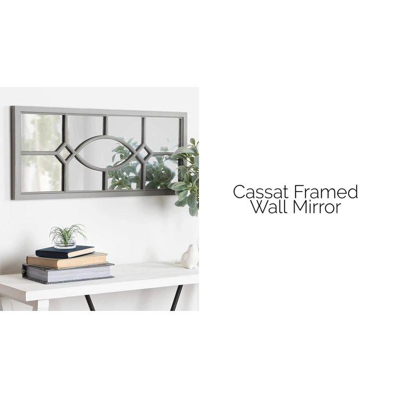 13&#34; x 30&#34; Cassat Framed Wall Accent Mirror Black - Kate and Laurel