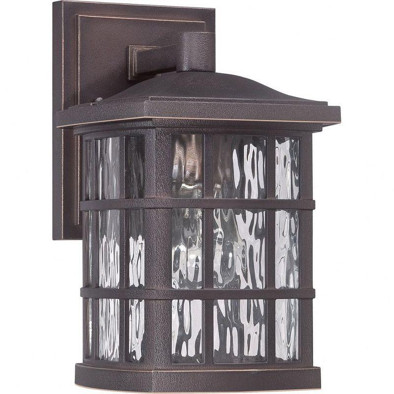 Palladian Bronze 10.5" Dimmable Outdoor Lantern with Water Glass