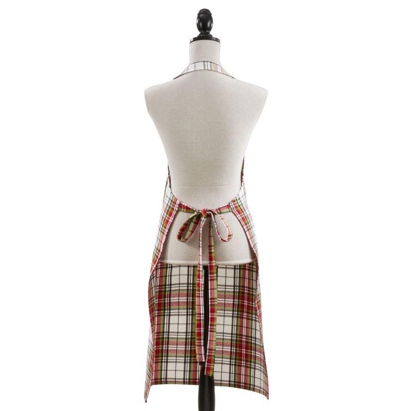 Multicolor Plaid Cotton Kitchen Apron, 24 x 36 inches