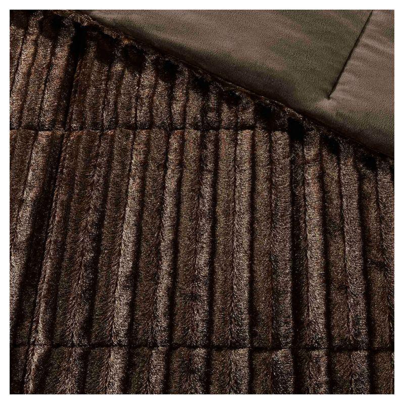 Madison Park Faux Fur 3 Piece Comforter Set