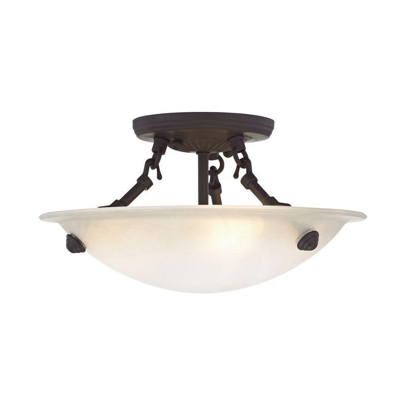 Livex Lighting Oasis 3 - Light Semi-Flush Mount in  Bronze
