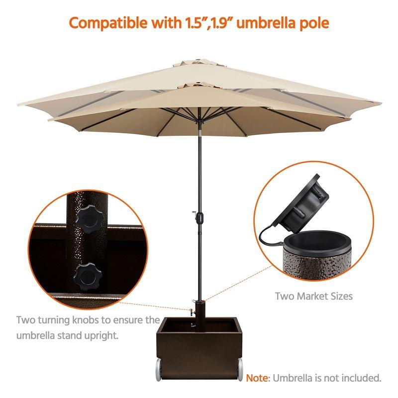 Arlmont & Co. Naiim 29 Lb. Steel Free Standing Umbrella Base with Wheels