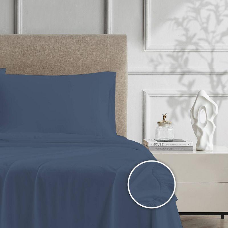 Color Sense 100% Cotton Lightweight Percale Weave Sheet Set