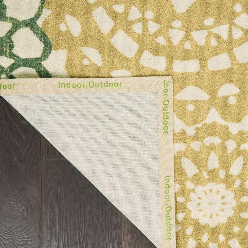 Waverly Sun N Shade SND72 Ivory Gold Indoor/Outdoor Area Rug 7'9" x 10'10"