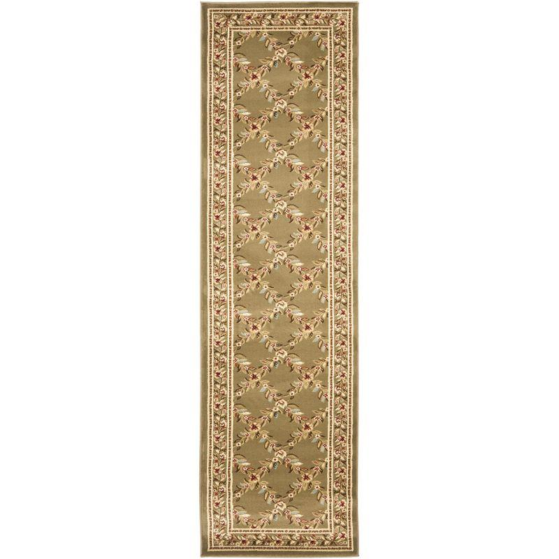 Lyndhurst LNH557 Power Loomed Runner Rug - Green/Green - 2'3"x12' - Safavieh
