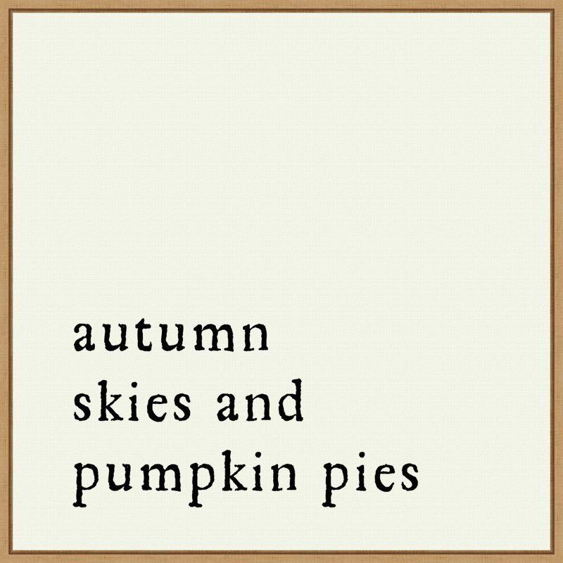 Amanti Art Autumn Skies Pumpkin Pies by Amanti Art Portfolio Canvas Wall Art Print Framed 22 x 22-in.