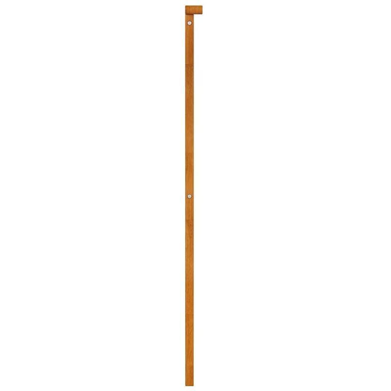 AFI Furnishings Mission Full Solid Wood Headboard with Attachable Charger in Light Toffee